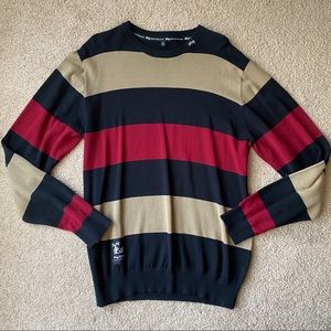 NWOT LRG Knit Crew Neck Colorblock Sweater XL